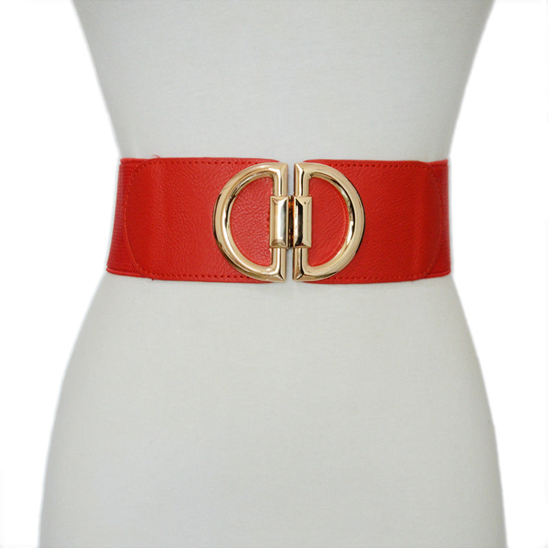 Semicircular ring buckle elastic wide waist seal