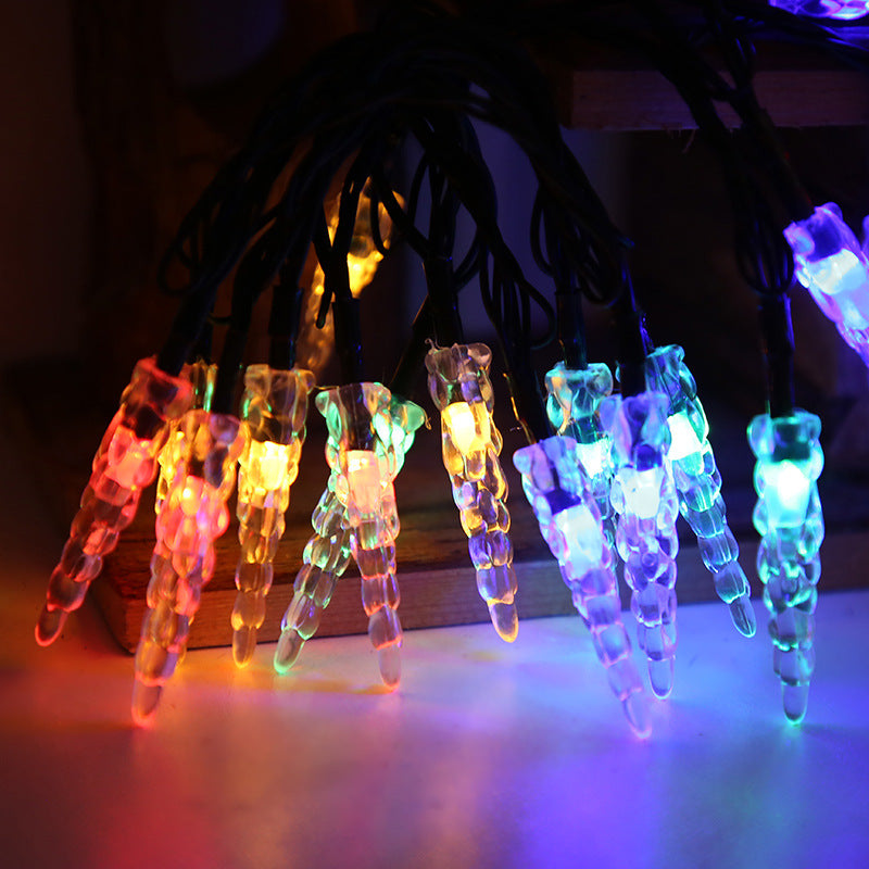 Pequeña gota de agua LED luces de colores de gota de agua solar 