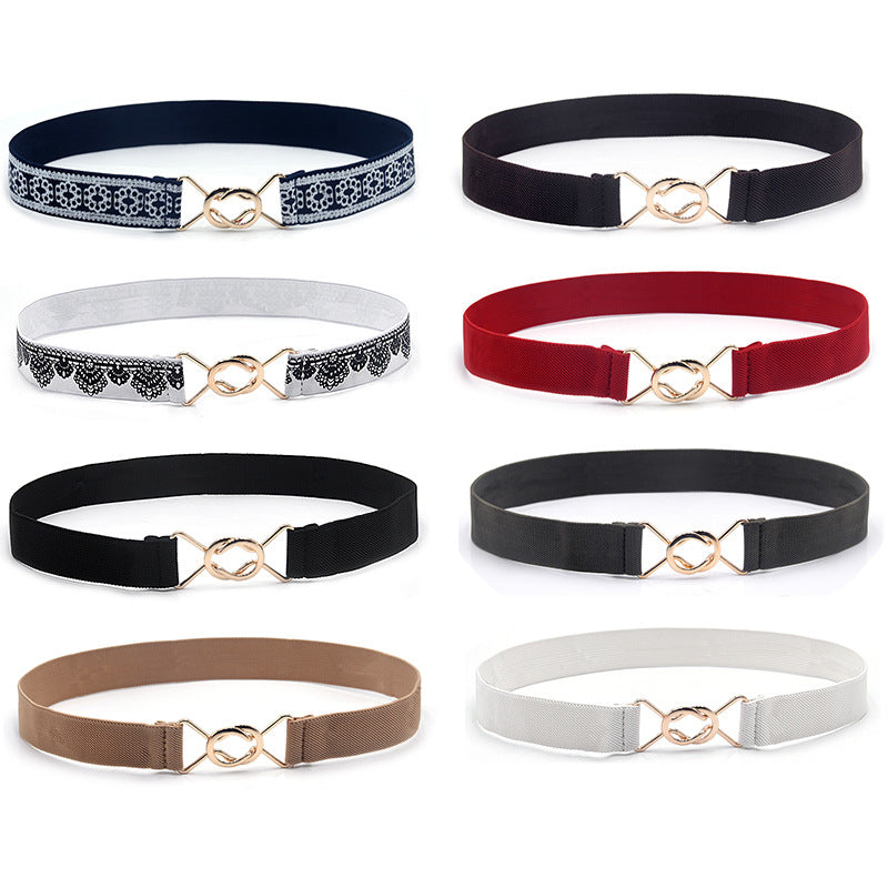 Single circle black buckle waist seal