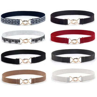 Single circle black buckle waist seal