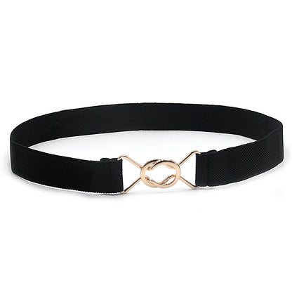 Single circle black buckle waist seal