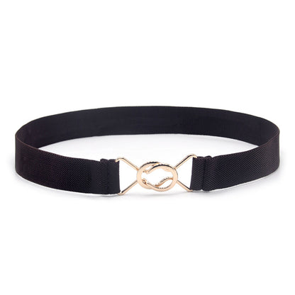Single circle black buckle waist seal