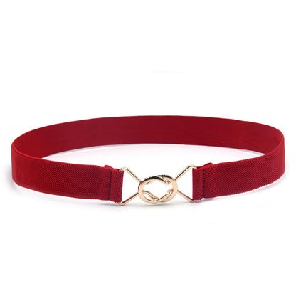 Single circle black buckle waist seal