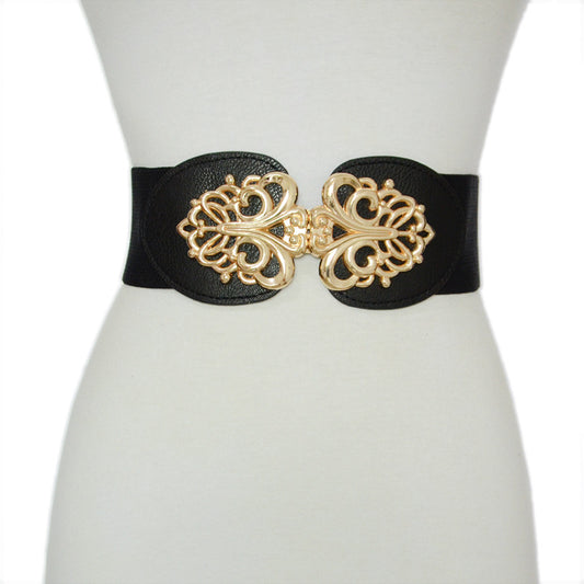 Pattern decorative elastic band wide waist seal