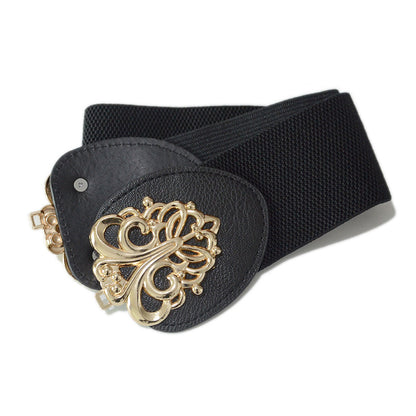 Pattern decorative elastic band wide waist seal