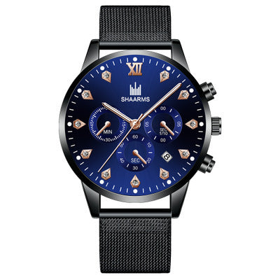 Business Calendar Quartz Belt Watch