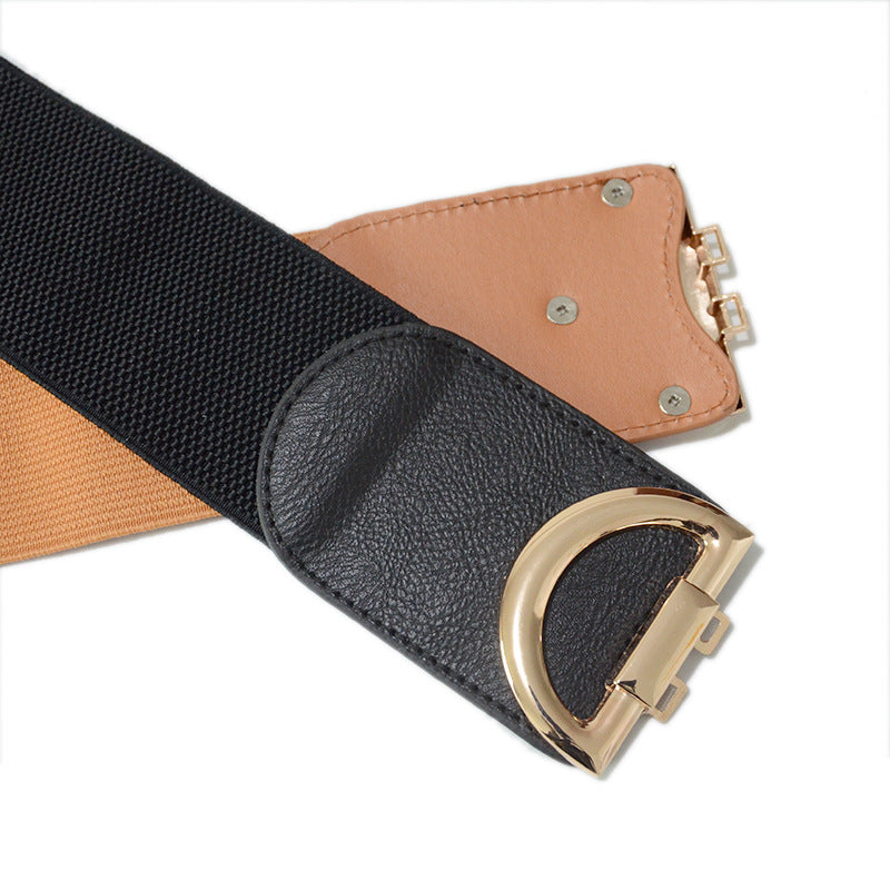 Semicircular ring buckle elastic wide waist seal