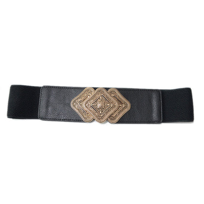 Carved buckle waist elastic band wide waist seal