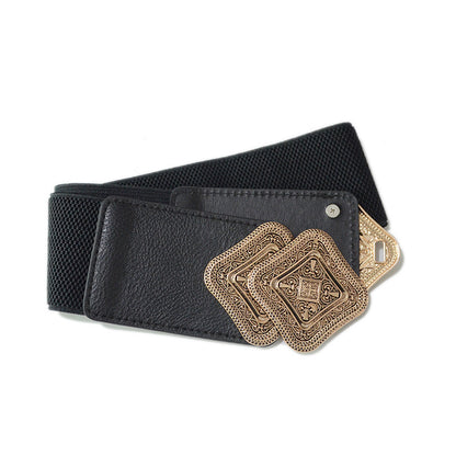 Carved buckle waist elastic band wide waist seal