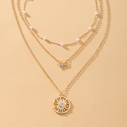 Vintage Imitation Pearl Layered Necklace