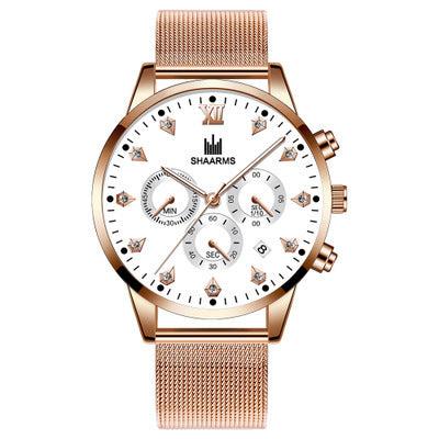 Business Calendar Quartz Belt Watch