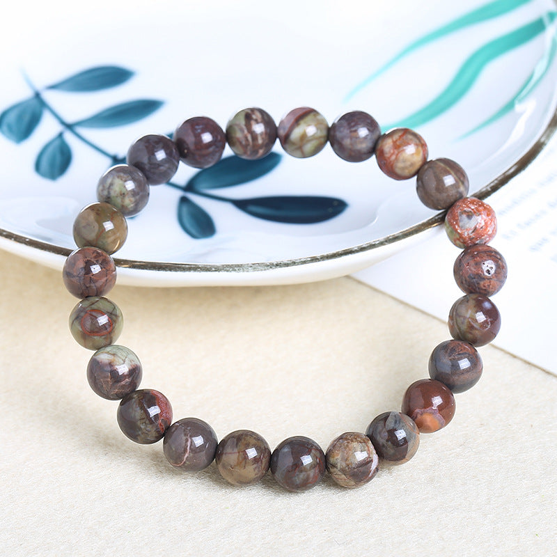 Flower agate bracelet DIY simple single circle