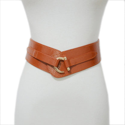 Real cowhide waist elastic band wide waist seal
