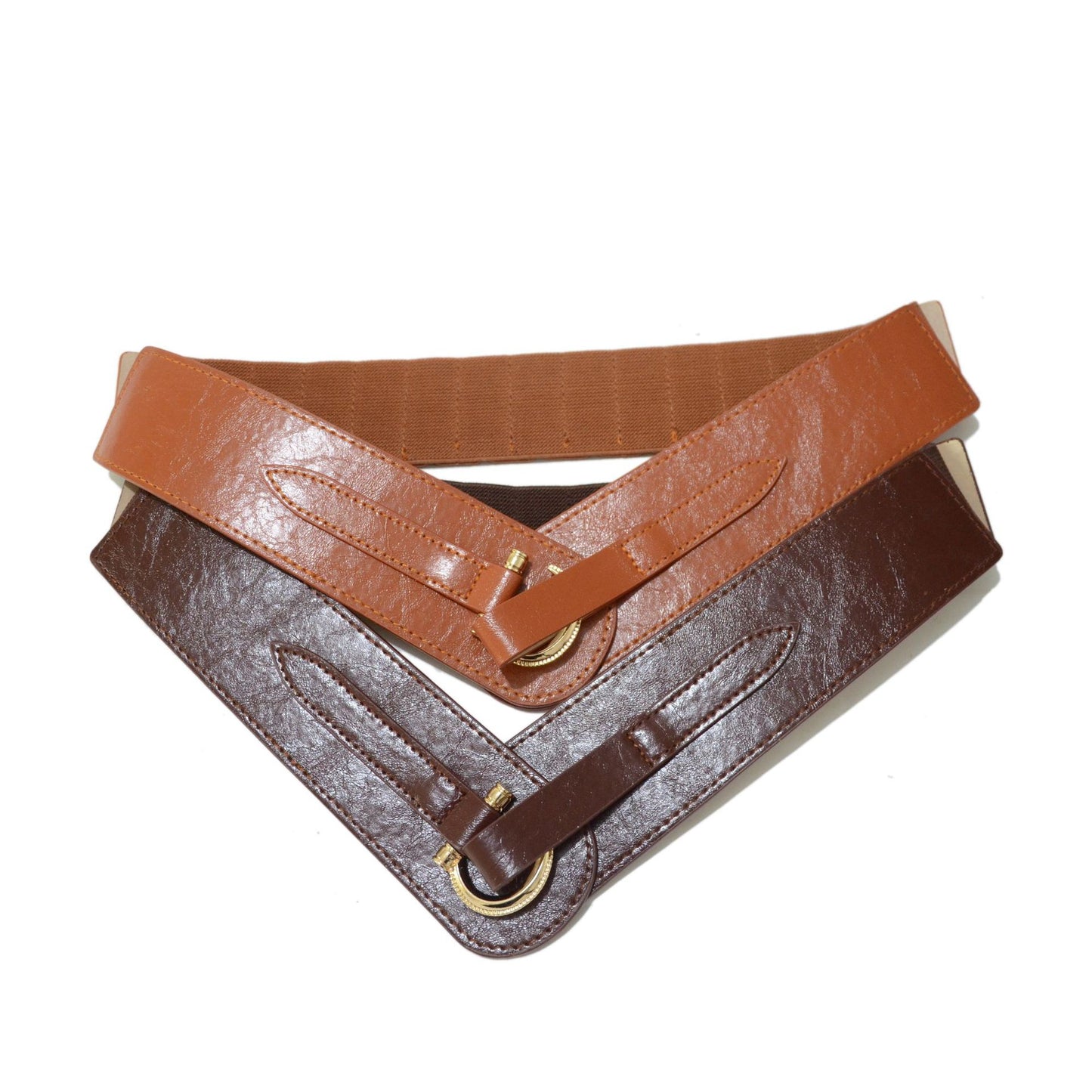 Real cowhide waist elastic band wide waist seal