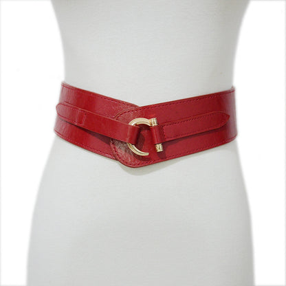 Real cowhide waist elastic band wide waist seal