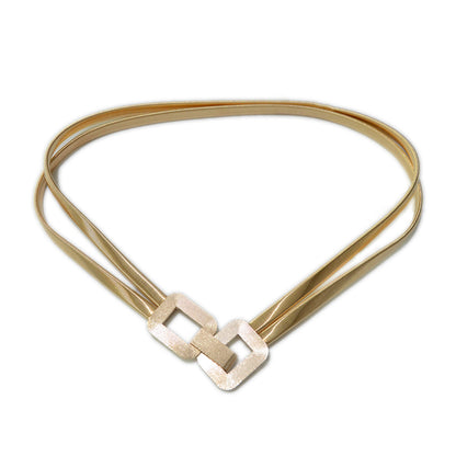 Gold Double Strand Stretch Women's Belt