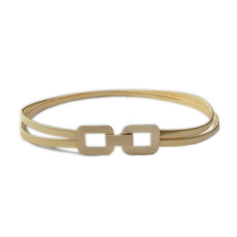 Gold Double Strand Stretch Women's Belt