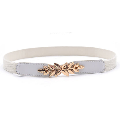 Simple Versatile Leaf Pair Buckle Belt