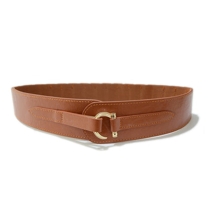 Real cowhide waist elastic band wide waist seal