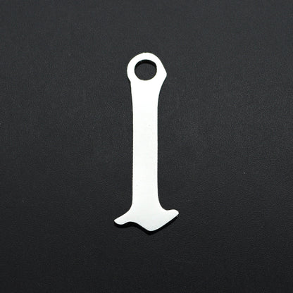 5 pcs/titanium steel hollow letter pendant