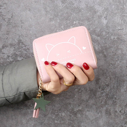 Cute cat print wallet