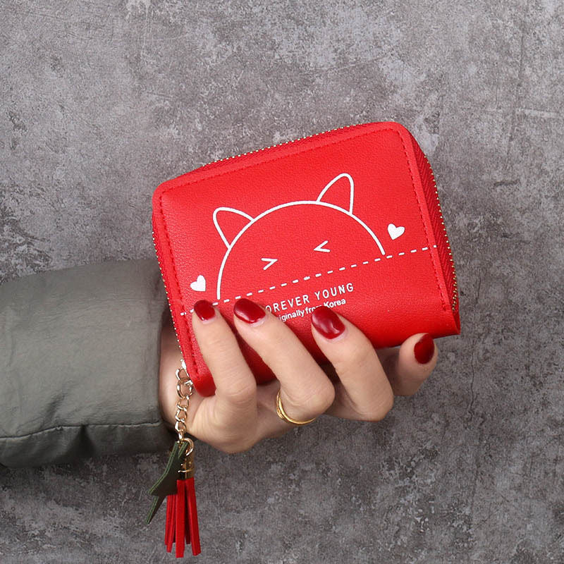 Cute cat print wallet
