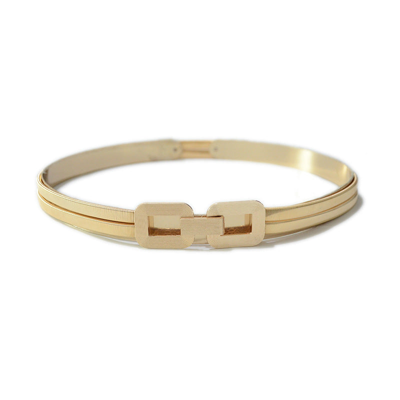 Gold Double Strand Stretch Women's Belt