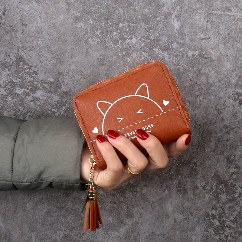 Cute cat print wallet