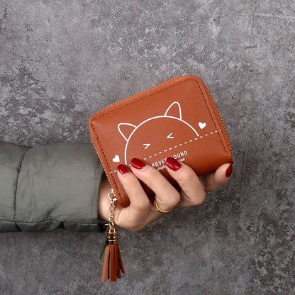 Cute cat print wallet