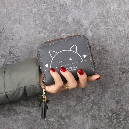 Cute cat print wallet