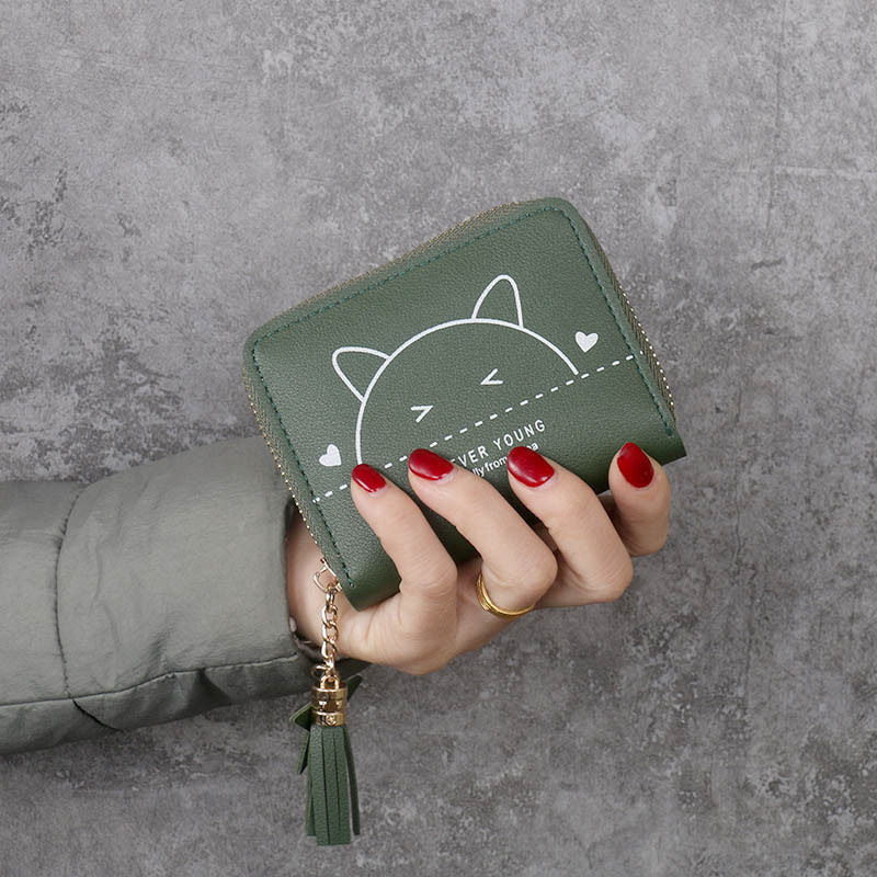 Cute cat print wallet