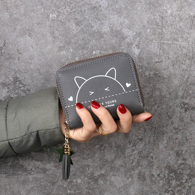 Cute cat print wallet