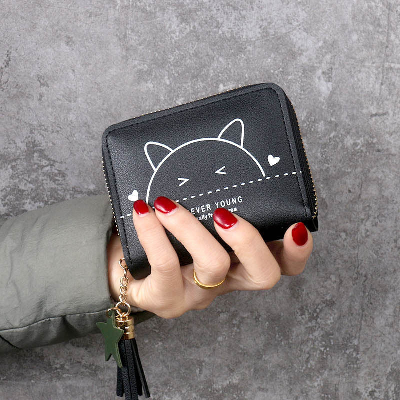 Cute cat print wallet