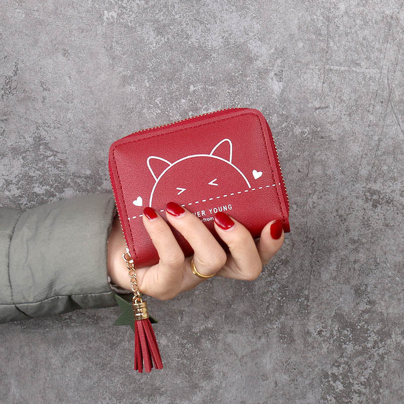 Cute cat print wallet