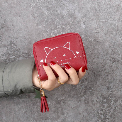 Cute cat print wallet