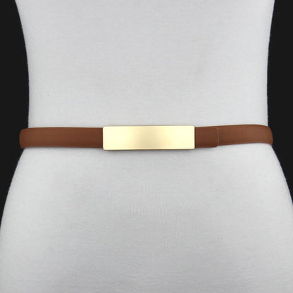Gold buckle genuine leather cowhide belt wholesale