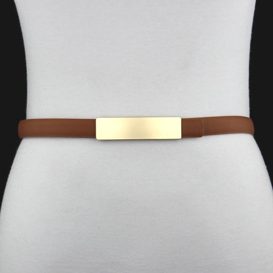 Gold buckle genuine leather cowhide belt wholesale