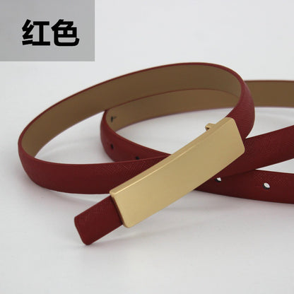 Gold buckle genuine leather cowhide belt wholesale