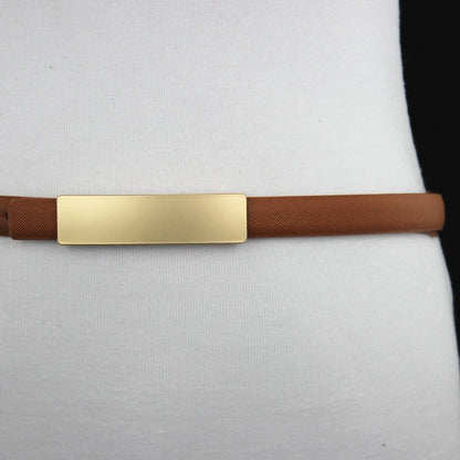 Gold buckle genuine leather cowhide belt wholesale