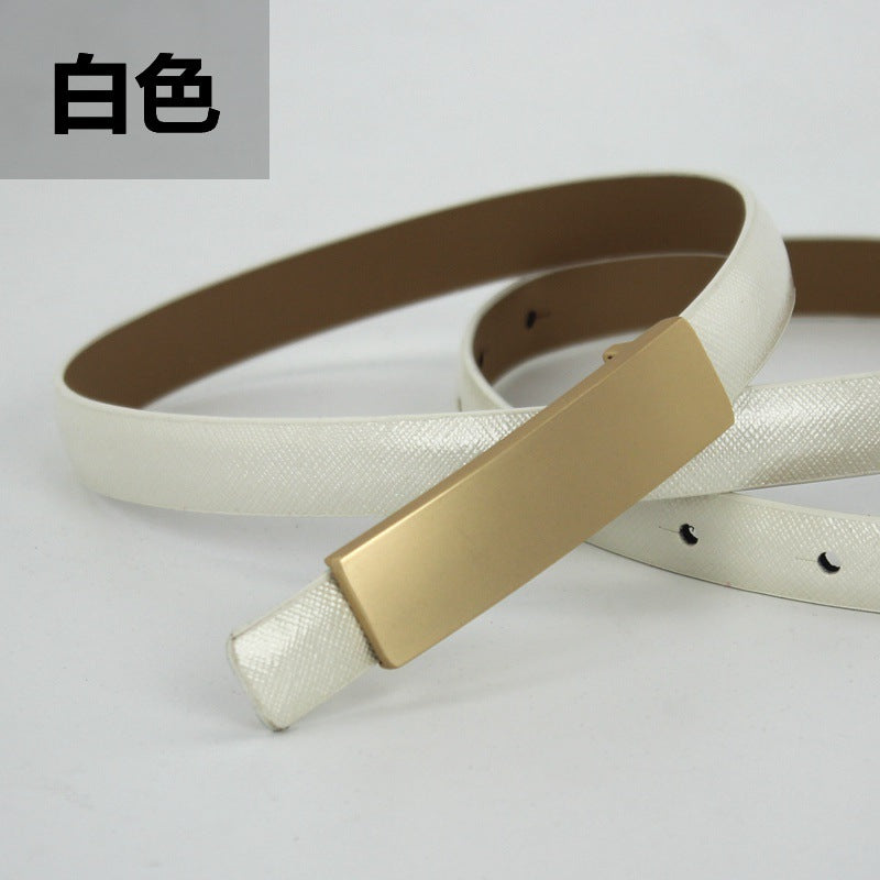 Gold buckle genuine leather cowhide belt wholesale