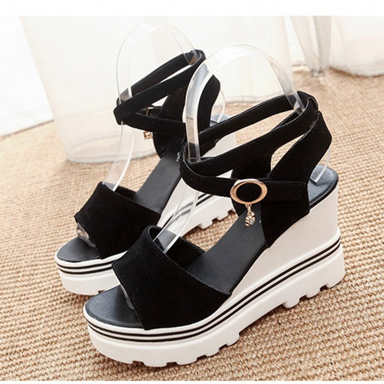 Thick-soled flat-soled fish mouth shoes wholesale