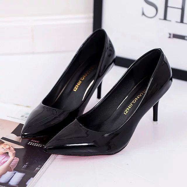 Solid color casual pumps for women