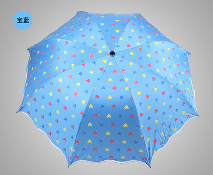 Black Coated UV Protection Umbrella 3-Fold Creative Umbrella