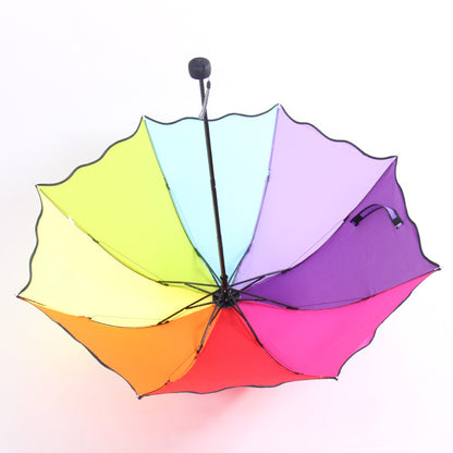 Apollo Rainbow Umbrella 3-Fold Short Handle Umbrella