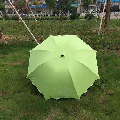 Water-Reactive Flower Umbrella Black Coated 3-Fold Umbrella