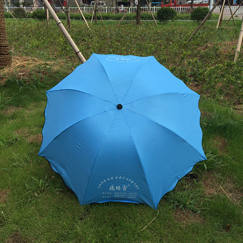 Water-Reactive Flower Umbrella Black Coated 3-Fold Umbrella