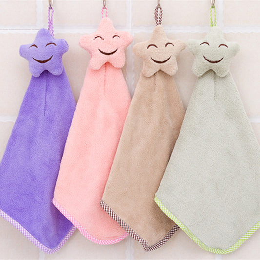 Toalla polar coral con cara sonriente 