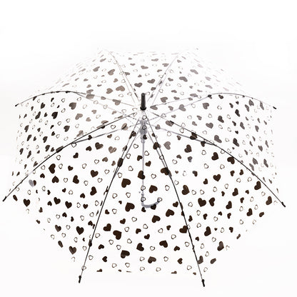 8 Rib Advertising Umbrella Transparent Heart-Shaped Umbrella