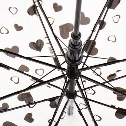 8 Rib Advertising Umbrella Transparent Heart-Shaped Umbrella