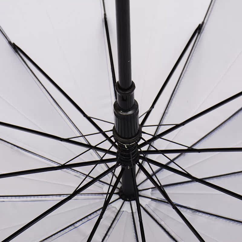 12 Rib Silver Coated Umbrella Business Long Handle Umbrella